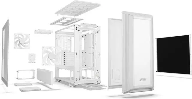 Alt view image 4 of 7 - be quiet! Dark Base 701 Mid Tower PC Case | Mesh Front | Airflow Optimized | 3 Pre-Installed Silent Wings 4 Fans | ARGB Lighting with Controller | Tempered Glass | PWM and ARGB Hub | White