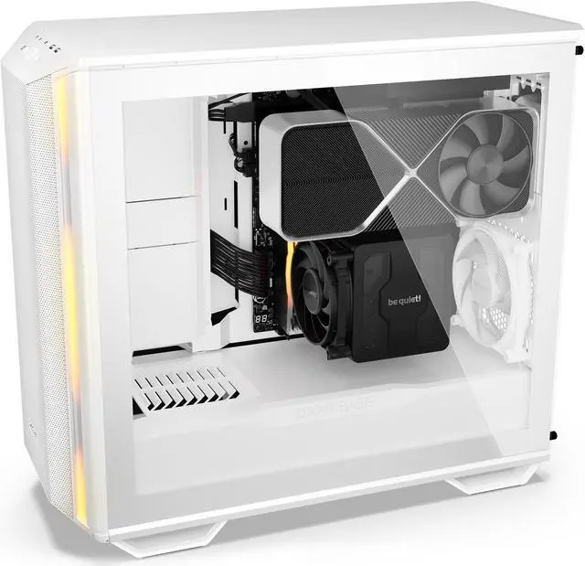 Alt view image 7 of 7 - be quiet! Dark Base 701 Mid Tower PC Case | Mesh Front | Airflow Optimized | 3 Pre-Installed Silent Wings 4 Fans | ARGB Lighting with Controller | Tempered Glass | PWM and ARGB Hub | White