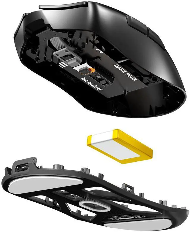 Alt view image 5 of 7 - be quiet! Dark Perk Sym PC mouse | 55g lightweight | ultra-long wireless battery life | 8,000Hz polling rate | PixArt PAW3950 sensor | 32,000 DPI | optical 70m switches | 100% PTFE glide skates