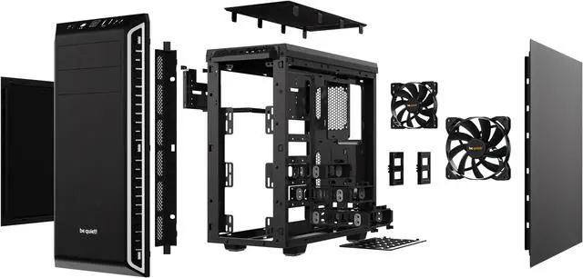 Alt view image 3 of 10 - be quiet! PURE BASE 600 Black/Silver