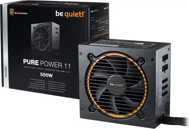 Alt view image 3 of 4 - be quiet! Pure Power 11 500W CM, 80 PLUS Gold, two 12V Rails, DC/DC, silence-optimized 120mm be quiet! fan and user-friendly cable management, 5y warranty
