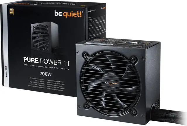 Alt view image 3 of 4 - be quiet! Pure Power 11 700W, 80 PLUS Gold efficiency, silence-optimized 120mm be quiet! fan, high-quality sleeved cables