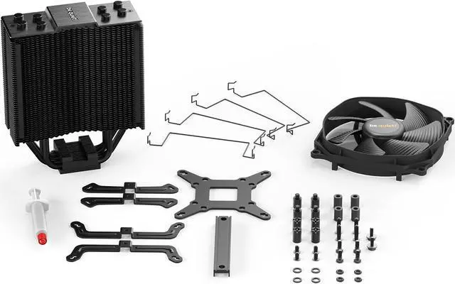 Alt view image 7 of 7 - be quiet! Dark Rock Slim CPU Air Cooler | 180W TDP | Compact Air Cooler | LGA 1700 1200 2066 1150 1151 1155 2011(-3) Square ILM | Intel and AMD 4/5 Support | Low Noise Cooler | Black | BK024