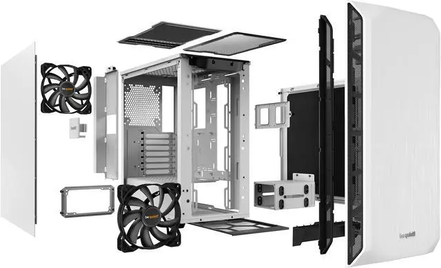 Alt view image 4 of 7 - be quiet! Pure Base 500 | ATX Midi Tower PC Case | Two Pre-Installed Silent Wings 2 Fans| White | BG035