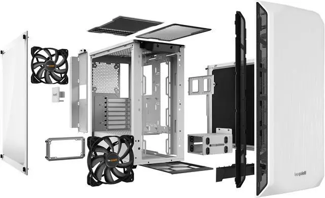 Alt view image 4 of 7 - be quiet! Pure Base 500 | ATX Midi Tower PC case | Tempered Glass Window | Two Pre-Installed Silent Wings Fans | White | BGW35