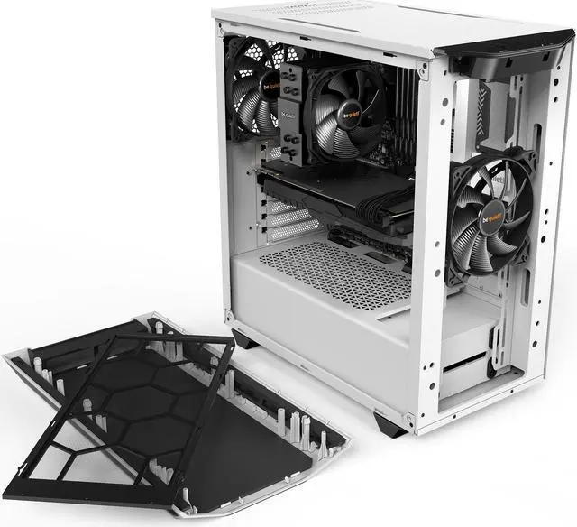 Alt view image 7 of 7 - be quiet! Pure Base 500 | ATX Midi Tower PC case | Tempered Glass Window | Two Pre-Installed Silent Wings Fans | White | BGW35