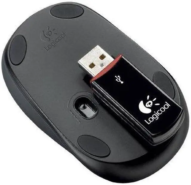 Alt view image 4 of 4 - Logitech V220 Cordless Optical Mouse for Notebooks (Scarlet Red)