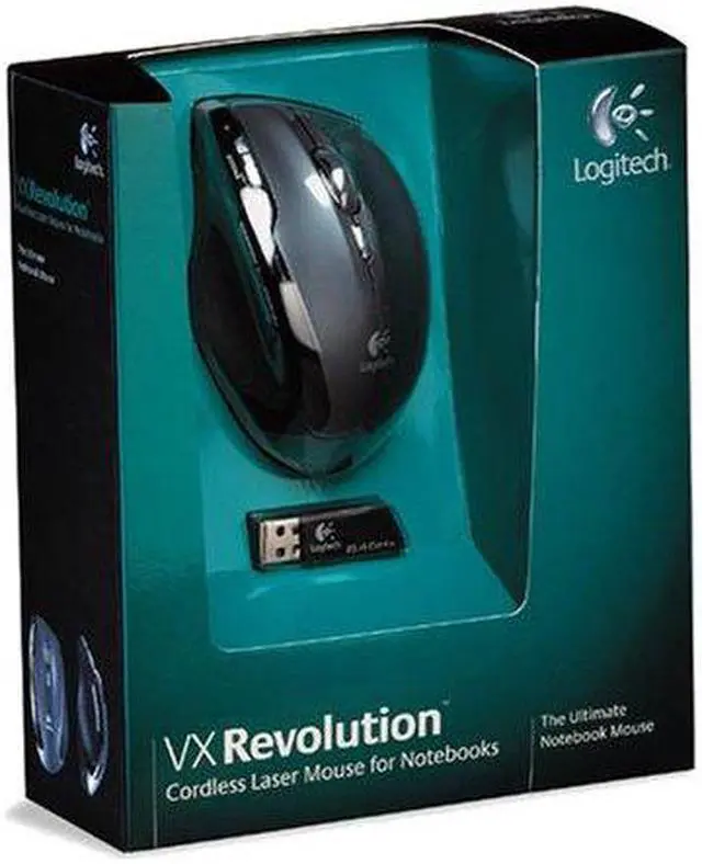 Alt view image 6 of 6 - Logitech VX Revolution Ergonomic Design Cordless 2.4 GHz Wireless Laser Mouse for Notebooks/Laptops/PCs with Hyper-Fast Scrolling