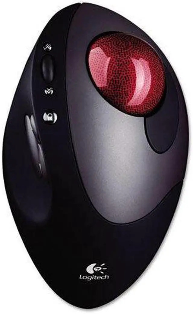 Alt view image 5 of 7 - Optical TrackMan Cordless Mouse, 6-Button/Scroll, Programmable, Black/Silver
