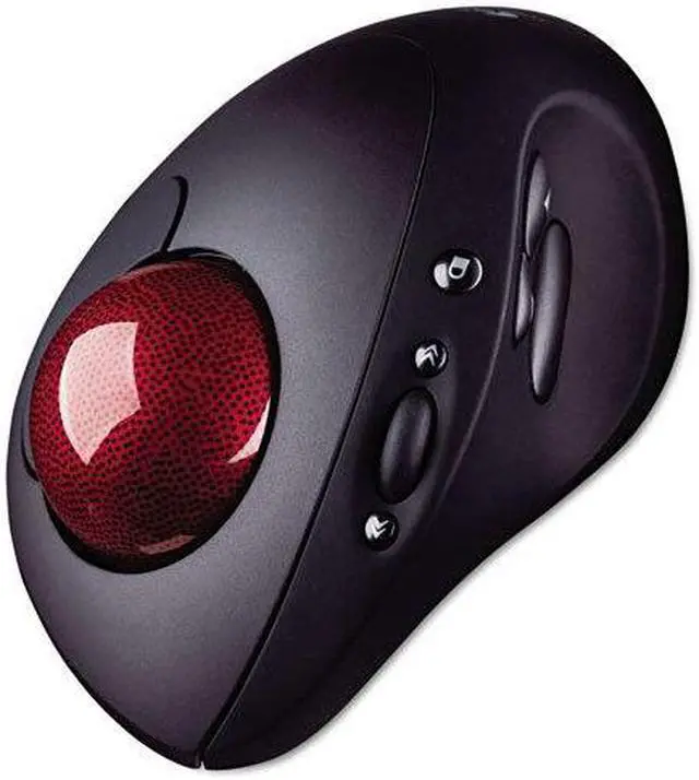 Alt view image 7 of 7 - Optical TrackMan Cordless Mouse, 6-Button/Scroll, Programmable, Black/Silver