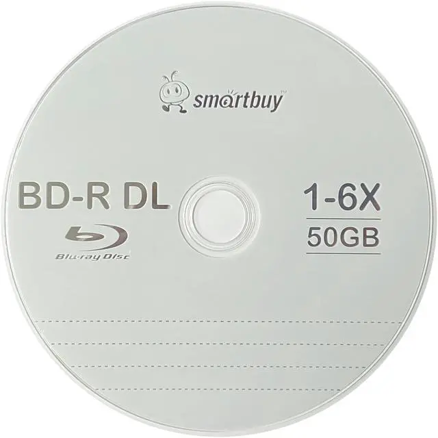 Alt view image 2 of 2 - Smartbuy 6X BD-R DL 50GB Dual Layer Logo Top Video Audio Photo Data Recordable Disc