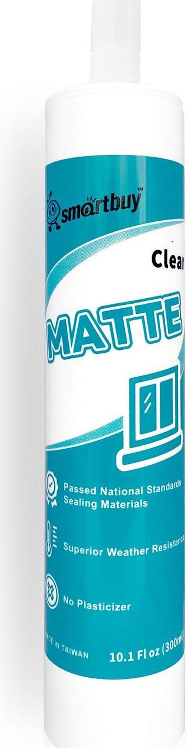 Smartbuy Matte Clear 100% Silicone Sealant and Adhesive for Glass Window  Door Brick, Odorless Waterproof Caulk 10.1oz Cartridge 