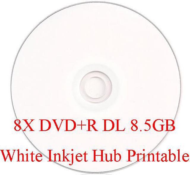 DVD+R DL, 8X, White Inkjet Hub Printable