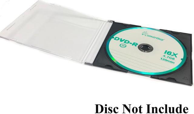  Verbatim CD DVD Blu-Ray Clear Slim Jewel Cases, 5.2 mm