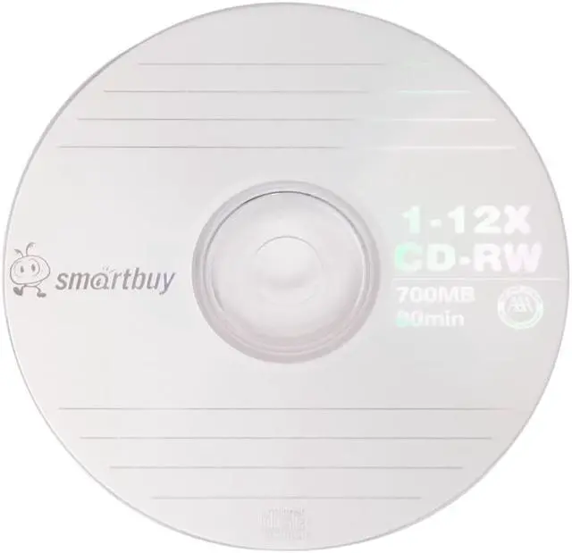 Alt view image 2 of 3 - Smartbuy CD-RW 1-12X 700MB/80Min High Speed Branded Logo Rewritable Blank Data Media Disc