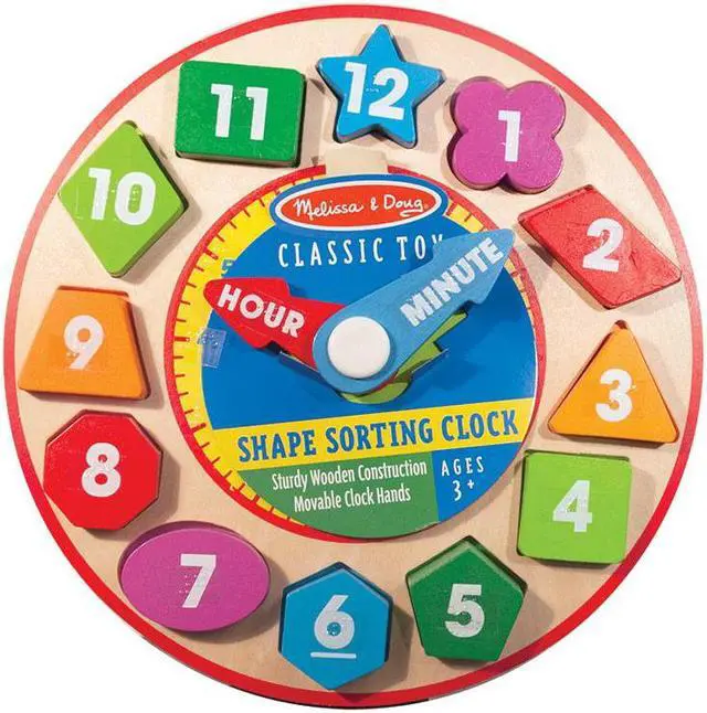Alt view image 18 of 19 - Melissa & Doug Shape Sorting Clock - Wooden Educational Toy