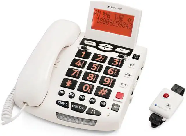 Alt view image 3 of 4 - CLEARSOUNDS CSC600ER Telephone, Corded, White, Package Quantity: 1