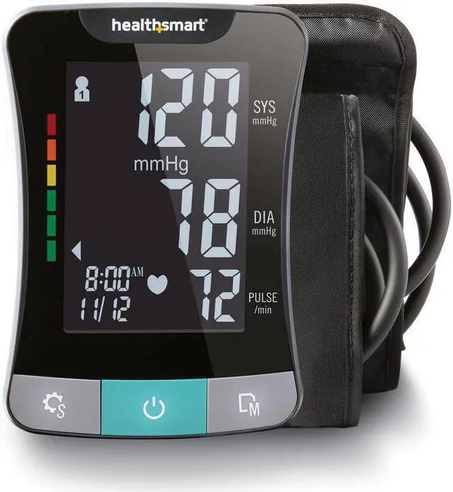 Alt view image 4 of 5 - HEALTHSMART 04-655-001 Blood Pressure Monitor,Arm,Blk,1.08 lb.