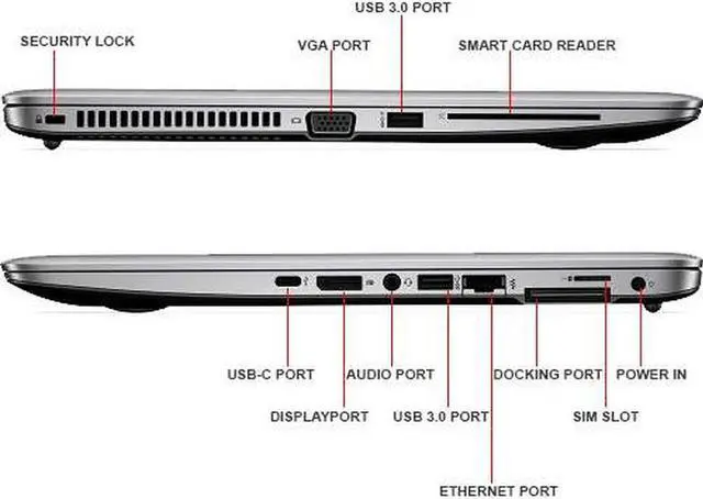 Alt view image 5 of 5 - HP EliteBook 850 G3 15.6" FHD LED Display Ultrabook Laptop – 6th Gen Intel Core i5 Dual Core 2.4GHz CPU 1TB SSD 32 GB DDR4 RAM WiFi Bluetooth Tunderbolt Windows 10 Pro