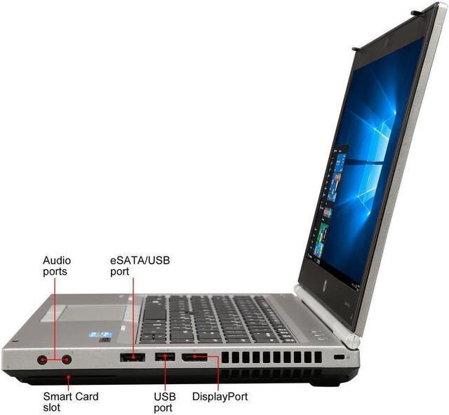 Alt view image 2 of 7 - HP Elitebook 8470p 14" LED Laptop Intel 3rd Gen Core i5 2.60 GHz Mobile CPU 16 GB DDR3 RAM 512 GB SSD DVD-R FireWire DisplayPort WiFi Bluetooth Webcam Windows 10 Pro