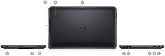 Alt view image 4 of 5 - Dell Latitude 11 5175 Series 10.8" Tablet Notebook (2-in-1) FHD 1920 x 1080 Touchscreen –  Intel Core M5-6Y57 1TB SSD 4GB DDR4 RAM Webcam Windows 10 Home