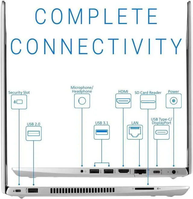 Alt view image 6 of 6 - HP ProBook 445 G7 14" Full HD 1920 x 1080 Ultrabook - AMD Ryzen 5 4000 Series 4500U 2.3GHz - 8 GB RAM DDR4 128 GB SSD,Wi-Fi, Bluetooth, Webcam Windows 11 Pro