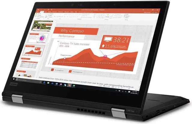 Alt view image 2 of 7 - Lenovo ThinkPad Yoga L390 13.3 2-in-1 FHD 1920 x 1080 Touchscreen Convertible Notebook - 8th Gen Intel QUAD Core i5-8365U 1TB SSD 8GB DDR4 RAM Webcam Windows 10 Pro w/ Lenovo Pen