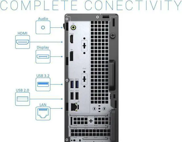 Alt view image 5 of 7 - Dell OptiPlex 5080 24" FHD 1920 x 1080 LED Monitor All-In-One Desktop PC - 10th Gen Intel Hexa-Core i5-10500 up to 4.50 GHz 32 GB DDR4 256 GB M.2 SSD + 1TB HD  DVD-R WiFi/BT Windows 11 Pro