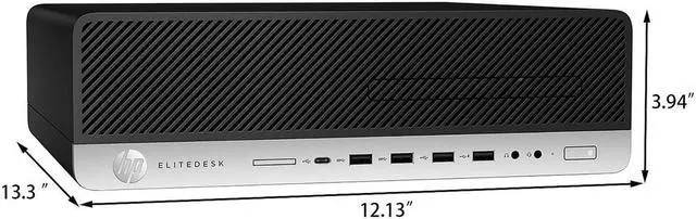 Alt view image 3 of 5 - HP EliteDesk 800 G4 SFF Desktop - 8th Gen Intel Hexa-Core(6 Cores) i5-8500 up to 4.10 GHz 8 GB DDR4 128 GB SSD DVD-R WiFi/BT Windows 10 Pro