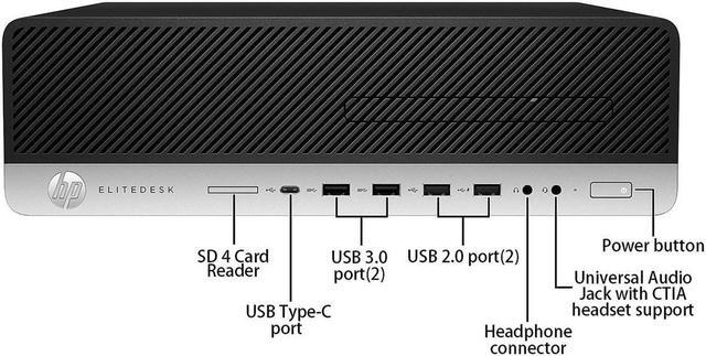 Alt view image 4 of 5 - HP EliteDesk 800 G4 SFF Desktop - 8th Gen Intel Hexa-Core(6 Cores) i5-8500 up to 4.10 GHz 8 GB DDR4 128 GB SSD DVD-R WiFi/BT Windows 10 Pro