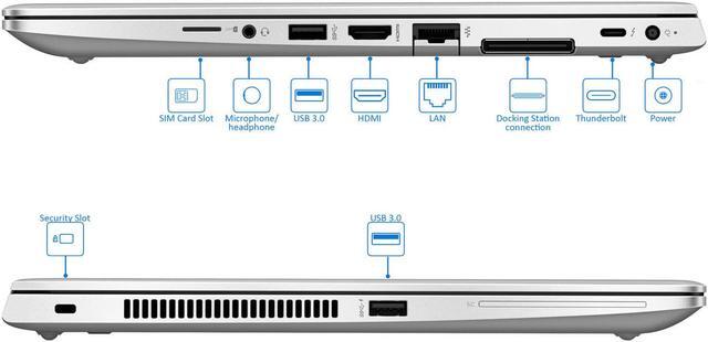 Alt view image 5 of 5 - HP EliteBook 830 G6 G5 13.3" FHD 1920 x 1080 Notebook  8th Gen Intel QUAD Core i7-8650U 1TB SSD 8GB DDR4 RAM Webcam Windows 10 Pro