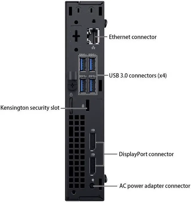 Alt view image 4 of 6 - Dell OptiPlex 7070 5070 Micro Desktop PC - 9th Gen Intel i7-9700T 8-Cores 2.0GHz 32 GB DDR4 1TB SSD WiFi BT Windows 10 Pro