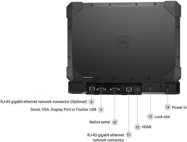 Alt view image 6 of 7 - DELL Latitude 14 Rugged 5424 Military Grade Notebook 14 FHD (1920 x 1080) NON TOUCH - 8th Gen Intel QUAD Core i5-8350U 16 GB DDR4 512GB SSD DVD Wi-Fi Windows 11 Pro