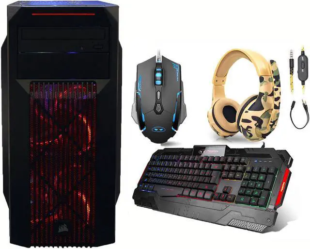 Main image of PRC Special Edition Liquid Cooling Series Gaming Desktop PC 6th Gen. Intel i7-6700 3.4Ghz Quad Core 16GB DDR4-3200 RGB RAM GTX 1650 OC 4GB GDDR5 1200Mbps WiFi 256GB NVMe SSD + 1TB SATA HD BluRay W10P