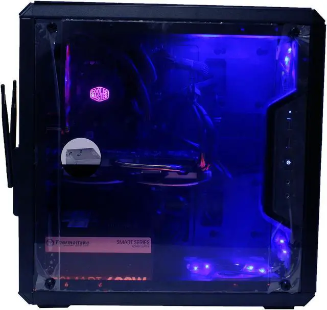 Alt view image 2 of 6 - Custom PRC Ryzen Gaming PC AMD Ryzen 3 1300X 3.5GHz Quad-Core 8GB Crucial Ballistix DDR4 AMD Radeon RX 570 8GB GDDR5 HDMI VR Ready 120GB m.2 SSD 1TB HD 1200 Mbps 802.11ac WiFi LG DVDRW Windows 10 Pro