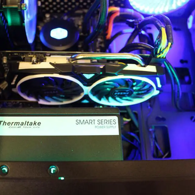 Alt view image 5 of 6 - Custom PRC Ryzen Gaming PC AMD Ryzen 3 1300X 3.5GHz Quad-Core 8GB Crucial Ballistix DDR4 AMD Radeon RX 570 8GB GDDR5 HDMI VR Ready 240GB m.2 SSD 1TB HD 1200 Mbps 802.11ac WiFi LG DVDRW Windows 10 Pro