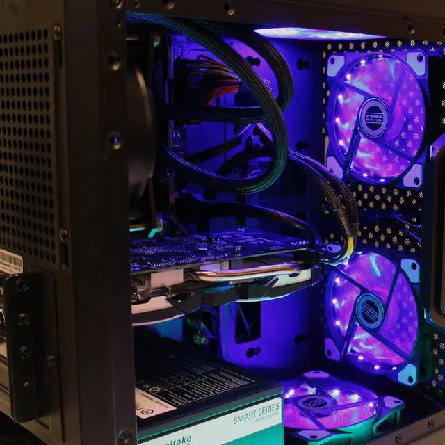 Alt view image 5 of 6 - Custom PRC Ryzen Gaming PC AMD Ryzen 3 1300X 3.5GHz Quad-Core 8GB Crucial Ballistix DDR4 AMD Radeon RX 570 8GB GDDR5 HDMI VR Ready 120GB m.2 SSD 1TB HD 1200 Mbps 802.11ac WiFi LG DVDRW Windows 10 Pro