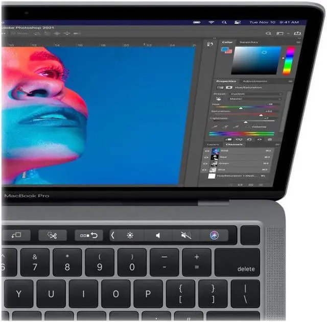 Alt view image 6 of 6 - Apple MacBook Pro 13" (Mid 2018) "Retina" Display w/ Touch Bar, 8th Gen Intel Core i5-8259U 2.3GHz, 512 GB SSD, 16 GB DDR3, WiFi Webcam Bluetooth, macOS Latest – Grade A MR9Q2LL/A (Silver/Space Grey)