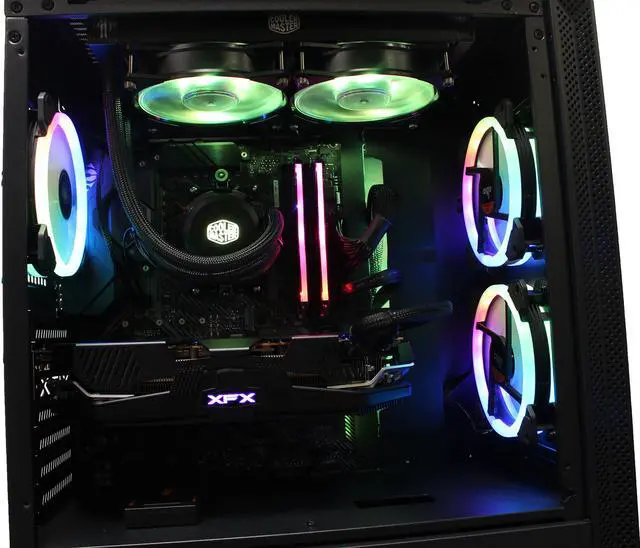 Alt view image 5 of 7 - PRC Born2Game Special Edition Gaming Desktop PC AMD Ryzen 9 5950X 16-Core 3.4GHz 32GB DDR4-3200 RAM AMD Radeon RX 5700 XT 8GB GDDR6 WiFi 1TB NVMe SSD Windows 10 Pro
