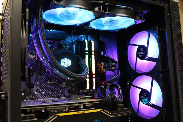 Alt view image 7 of 7 - PRC Born2Game Special Edition Gaming Desktop PC AMD Ryzen 9 5950X 16-Core 3.4GHz 32GB DDR4-3200 RAM AMD Radeon RX 5700 XT 8GB GDDR6 WiFi 1TB NVMe SSD Windows 10 Pro