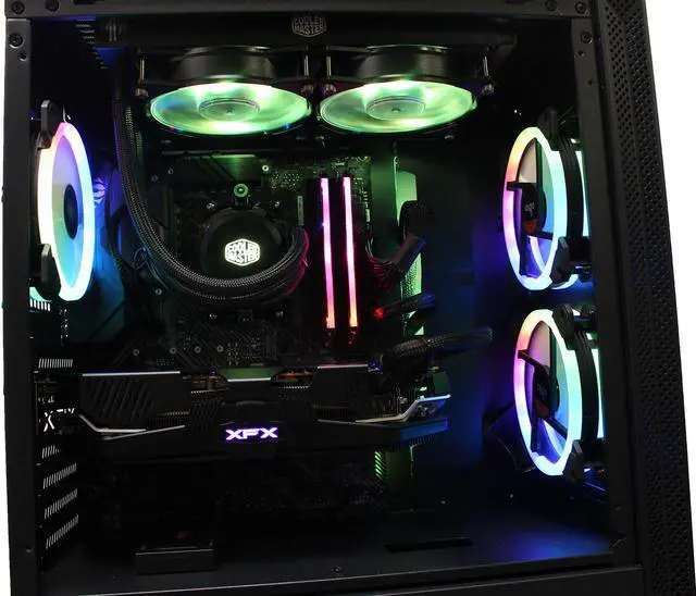 Alt view image 5 of 7 - PRC Born2Game Special Edition Gaming Desktop PC AMD Ryzen 9 5950X 16-Core 3.4GHz 32GB DDR4-3200 RAM AMD Radeon RX 6600 XT 8GB GDDR6 WiFi 512GB NVMe M.2 SSD + 1 TB HD Windows 11 Pro