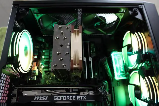 Alt view image 4 of 7 - Custom PRC 1440P/4K Gaming Desktop PC Intel Core i5 9th Gen 9600K 3.7GHz 6-Core Processor MSI NVIDIA GeForce RTX 2060 6GB GDDR6 32GB DDR4-3200 RAM 1TB SSD + 1TB HDD Wi-Fi Bluetooth Windows 10 Pro
