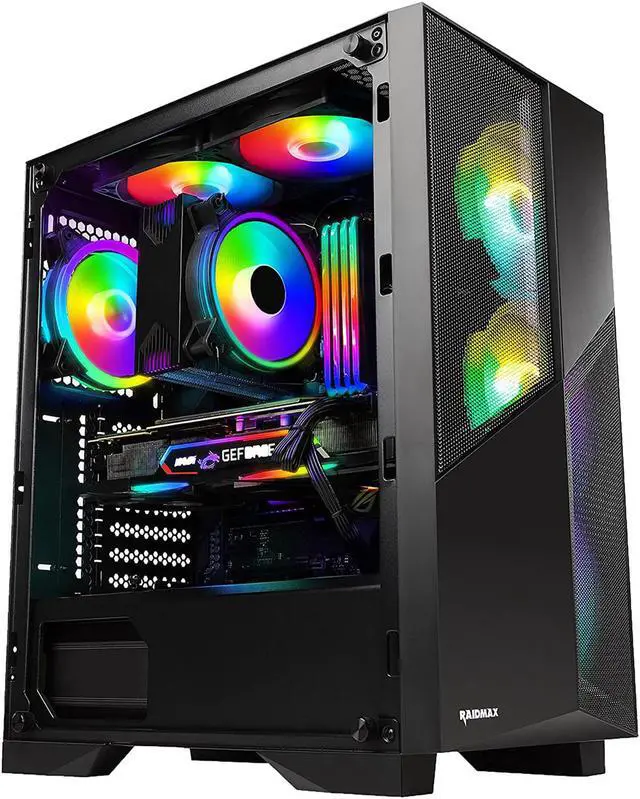 Alt view image 2 of 5 - Custom Built PRC AMD Ryzen Vega Gaming Desktop PC AMD Ryzen 5 5600G 3.9GHz 6-Core Processor Vega 7 Graphics 8GB DDR4 RAM 256GB Solid State Drive Wi-Fi Windows 10 Professional