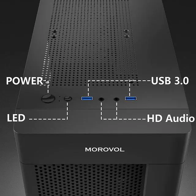 Alt view image 3 of 4 - Custom Built PRC AMD Ryzen Vega Gaming Desktop PC AMD Ryzen 7 5700G 3.8GHz 8-Core Processor Vega 8 Graphics 16GB DDR4 RAM 256GB Solid State Drive Wi-Fi Windows 10 Professional
