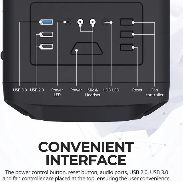 Alt view image 4 of 6 - Custom Built PRC AMD Ryzen Vega Gaming Desktop PC AMD Ryzen 7 5700G 3.8GHz 8-Core Processor Vega 8 Graphics 16GB DDR4 RAM 256GB Solid State Drive Wi-Fi Windows 10 Professional