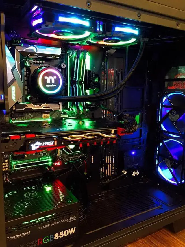 Alt view image 3 of 5 - PRC Creator/Streamer/Gamer Desktop PC AMD Ryzen 9 7950X 4.5GHz 16-Cores 32GB DDR5-6000 Radeon RX 7900 XTX 24GB GDDR6 2TB NVMe M.2 SSD Wi-Fi Windows 11 Home