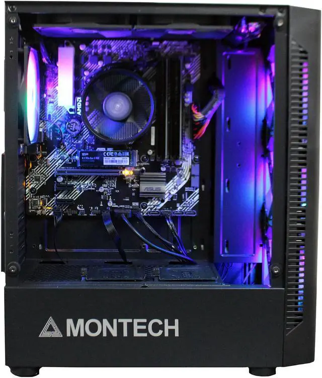 Alt view image 3 of 6 - Custom Built PRC AMD Ryzen Vega Gaming Desktop PC AMD Ryzen 7 5700G 3.8GHz 8-Core Processor Vega 8 Graphics 16GB DDR4 RAM 256GB Solid State Drive Wi-Fi Windows 10 Professional