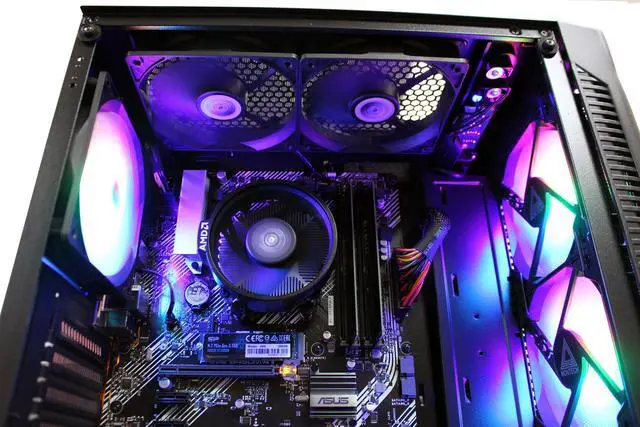 Alt view image 4 of 6 - Custom Built PRC AMD Ryzen Vega Gaming Desktop PC AMD Ryzen 7 5700G 3.8GHz 8-Core Processor Vega 8 Graphics 16GB DDR4 RAM 256GB Solid State Drive Wi-Fi Windows 10 Professional