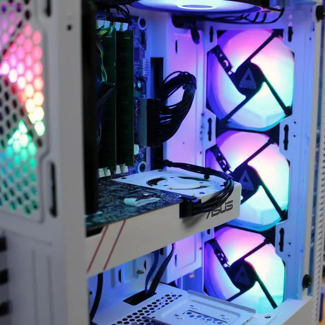 Alt view image 5 of 7 - PRC WHITEGOLD Special Edition Custom Gaming PC Intel Core i7-2600 3.4GHz Quad Core 16GB DDR3 1TB SSD NVIDIA GeForce GTX 970 4GB GDDR5 Wi-Fi BT W10 Home