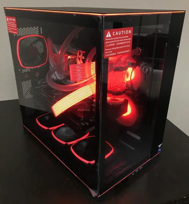 Alt view image 2 of 7 - PRC Ultimate Water-Cooled Gaming Desktop PC i9-13900K 3.0GHz 24-Core 32GB DDR5 4TB NVMe SSD 10TB HDD NVIDIA GeForce RTX 4080 16GB GDDR6X Wi-Fi Bluetooth Windows 11 Home